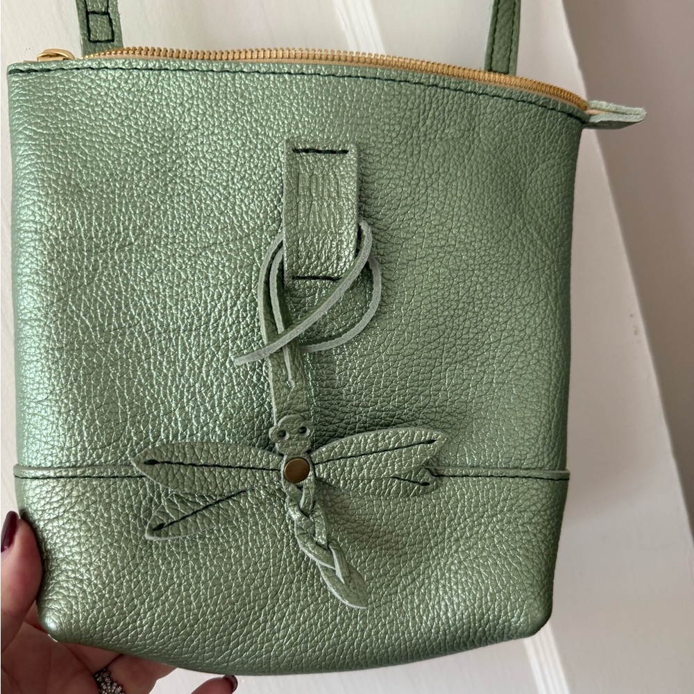 Portland Leather Goods Green Crossbody Bag